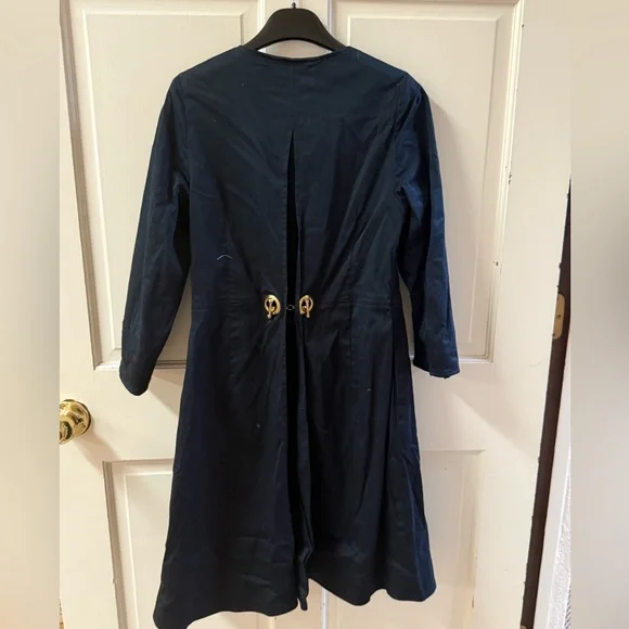 Elizabeth McKay Navy Trench Coat - Picture 3 of 3